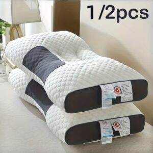 1/2pcs of Luxury Hotel Pillows, Fiber Pillows/Bed Pillows/Pillow Cores - in Line with for Home Design, High-Quality Pillow Cores, High Rebound Three-Dimensional Fluffy Pillows/Pillow Cores - Hotel Pillow Cores, Pillow Cores, Pillowcase Cores