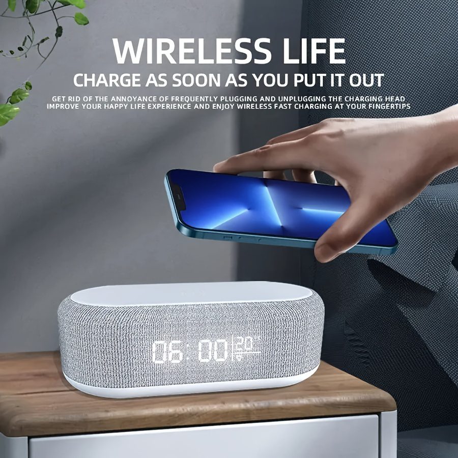 Wireless Charger, Adjustable Night Light, Time Temperature Display, Alarm Clock for Bedroom Desk, Charging Dock Station for Iphone 16 15 14 13 12 11 Pro Max/Mini/Plus/Xr/X/8 Airpods 2/ 3/ 4/ Pro/ Pro 2, for Samsung S25/S24/S23/S22/S21/S20/S10 - Image 5