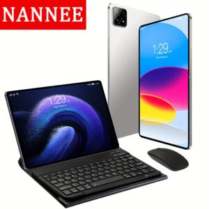 NANNEE-10.1 Inch Global New Tablet Pad6Max, with 8GB RAM And 128GB ROM, Supports Wifi 5, Has Built-In GPS, 8MP + 16MP Cameras, Runs Android 15, Suitable for Entertainment And Office Use, Tablet, Pad, Tablet, Pad