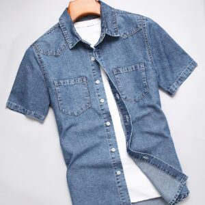Men'S Denim Shirt Slim Fit