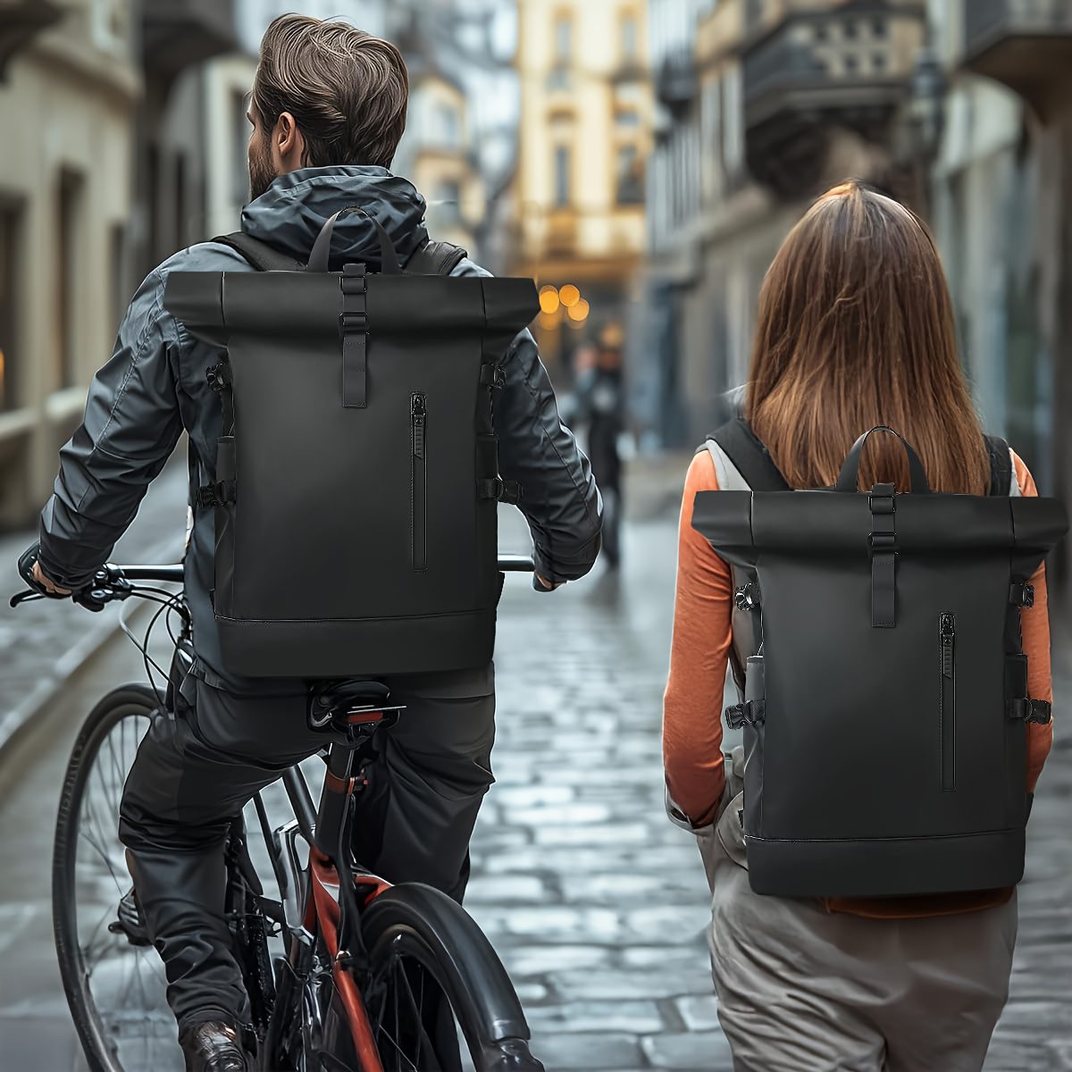 Casual Backpack Fashion Men'S Business Backpack Laptop Large Capacity Student Backpack Travel Casual Oxford Cloth Backpack Suitable for Commuting Outdoor Travel Women'S Minimalist Style Storage Bag - Image 11