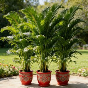 Special Offer for a Single Piece - Large Outdoor Artificial Plant - Fan Palm | Huge Thick Broad Leaves, Lush And Expansive Crown, Highly Decorative | Suitable for Various Settings Such As Indoor/Outdoor Gardens, Yards, Lawns, Balconies, Porches