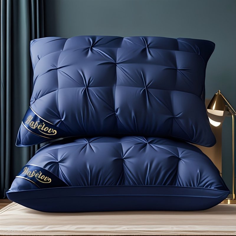 1/2 Luxury Hotel Quality Pillow, Deep Sleep Neck Support, Four Seasons Non-Collapsing High Pillow Core, Hypoallergenic Polyester Fiber Cover, Modern Pillow Design | Soft Texture End, Sleeping Pillow, Cooling Pillow, Neck Pillow, Gift - Image 5