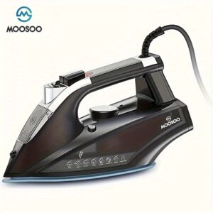 Moosoo Pro Steam Iron - 1800W Lightweight Dry Iron with Advanced Anti-Drip System, Auto-Off Function, And Enhanced Safety Features for Easy Ironing Experience