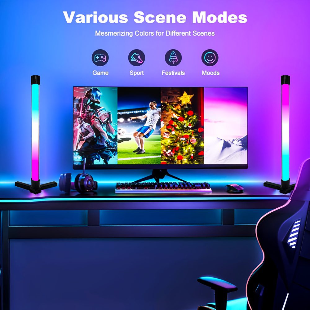 Smart RGB+White LED Floor Lamp with Music Sync, App control Modern Adjustable Gooseneck Corner Light for Gaming Room, Living Room, Party, RGB Color Changing Mood (/Metal) - Image 11