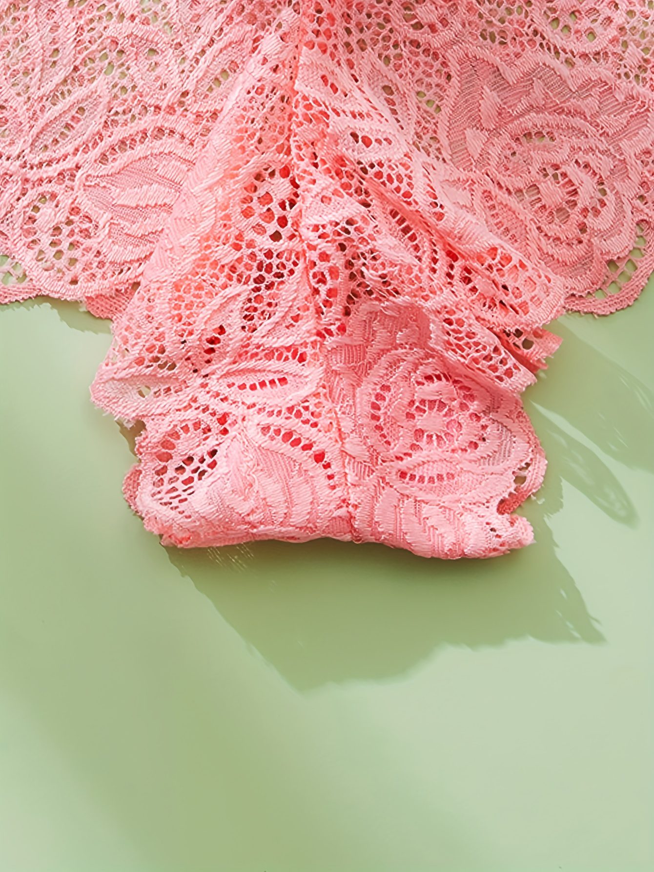 5pcs of Randomly Colored Women'S Low-Rise Lace Panties, Comfortable And Romantic, Perfect for Holiday Parties And Triangle Cut. - Image 8