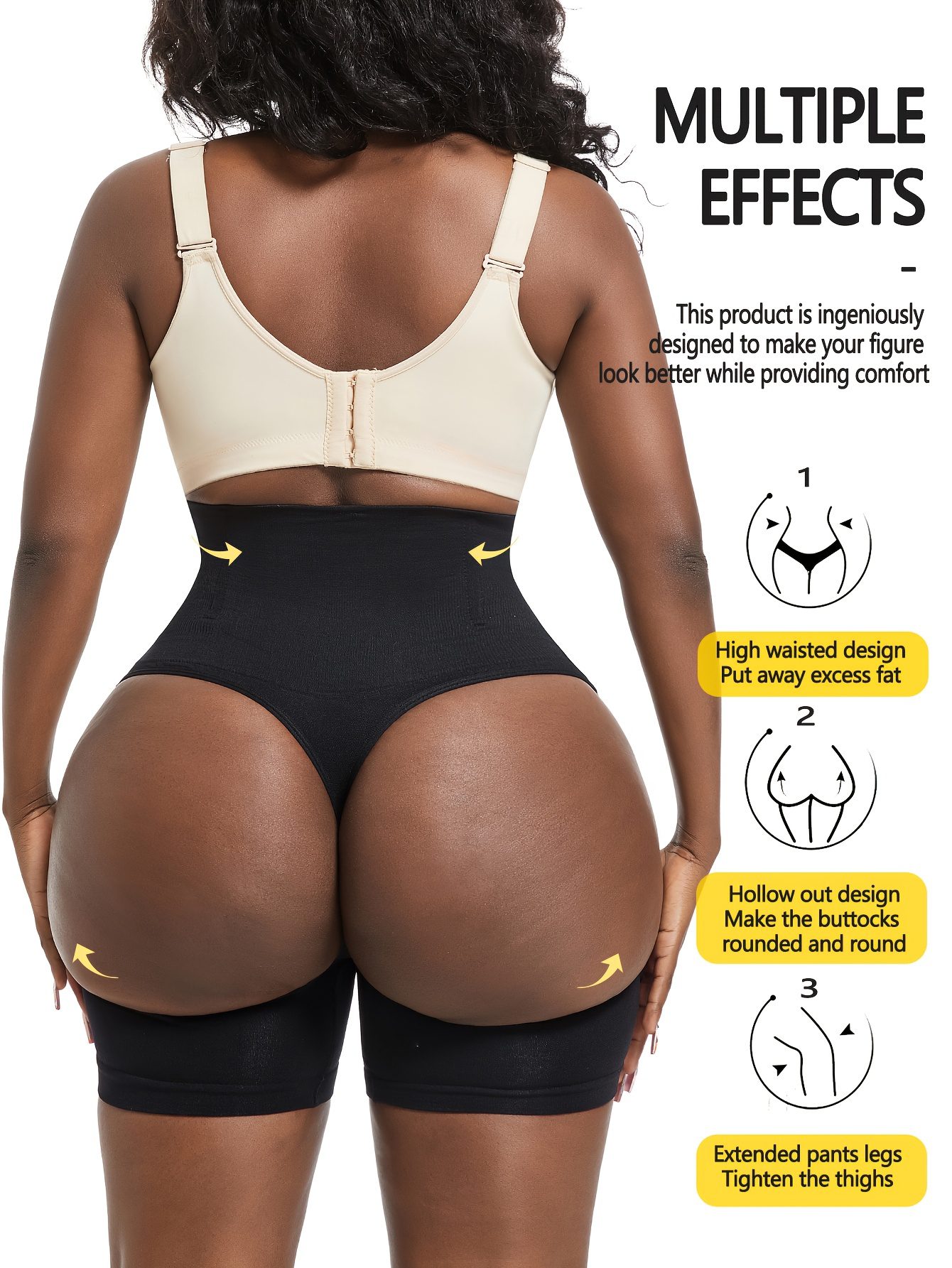 Two piece set of hip lifting pants with a feminine feel, revealing buttocks and lifting hips, shaping the body with a large waist and waist cinching, and shaping the abdomen - Image 8