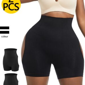 Two piece set of hip lifting pants with a feminine feel, revealing buttocks and lifting hips, shaping the body with a large waist and waist cinching, and shaping the abdomen