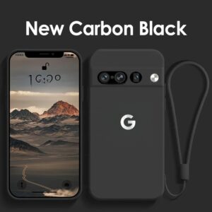 Phone Case - A Premium Wrist Strap Lens Guard with a Soft Flannel Case, Designed for Google for pixel Models 10, 9, 8, 8A, 7, 6 Pro XL, And 7A. This Shock-Resistant And Durable Back Cover Is Suitable for Both Men And Women And Comes with Two Items: