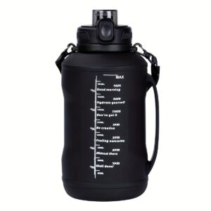 1pc Silicone Water Bottle, Lightweight Foldable Water Bottle, Foldable Travel Mug for Picnic Hicking Camping Climbing, Collapsible Bottle with Carrying Strap and Handle, Large Capacity Outdoor Sports Water Bottle for Running and Fitness Yoga