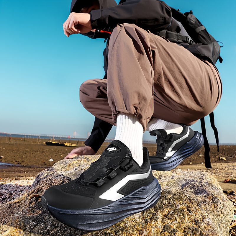 Men'S Casual Sports Shoes | High-Quality Couple'S Road Running and Outdoor Trail Running Shoes, Non-Slip, Wear-Resistant, Suitable for Indoor and Outdoor Use, Fashionable Fitness Shoes, Large Size, Athletic Training Shoes, Solid Color - Image 3