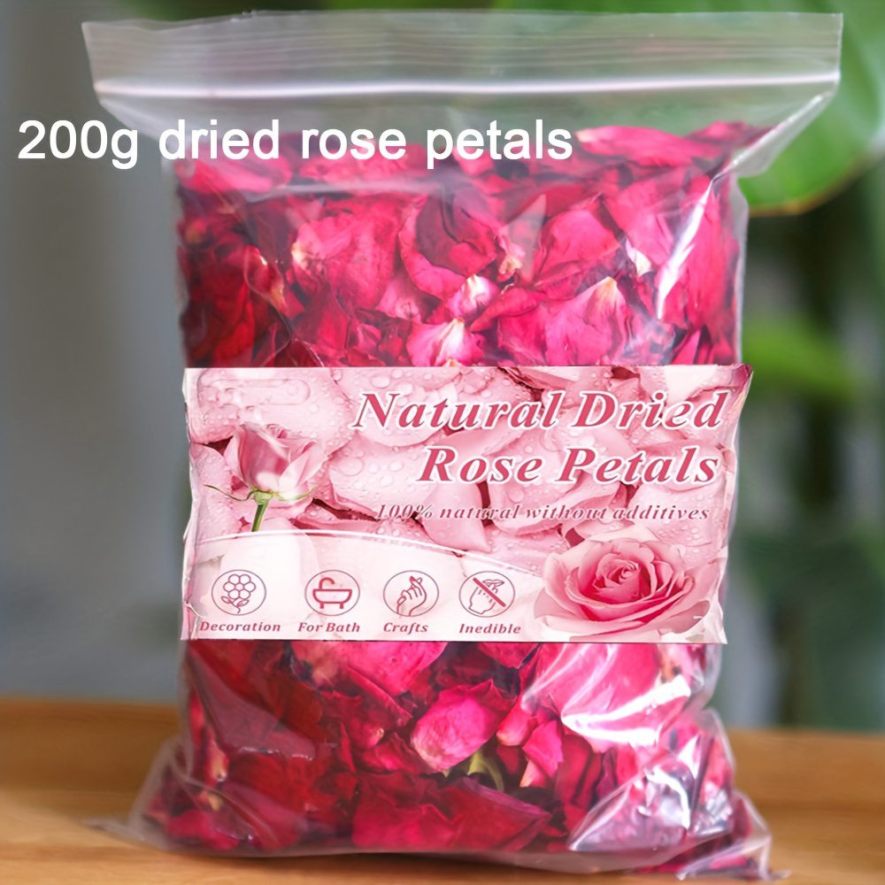 100g-500g Natural Dried Rose Petals, Real Flower Confetti - Ideal for Weddings, Valentine's Decor, Spa Bath, Foot Soak, DIY Crafts, Soap & Candle Making - Image 5