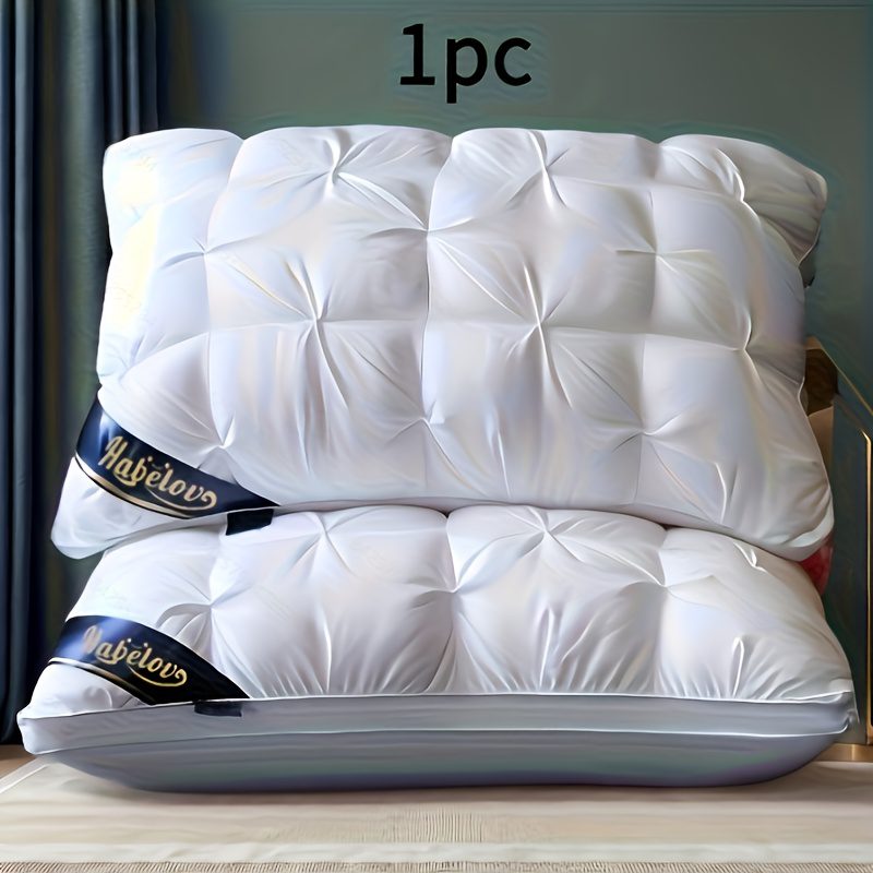 1/2 Luxury Hotel Quality Pillow, Deep Sleep Neck Support, Four Seasons Non-Collapsing High Pillow Core, Hypoallergenic Polyester Fiber Cover, Modern Pillow Design | Soft Texture End, Sleeping Pillow, Cooling Pillow, Neck Pillow, Gift - Image 7