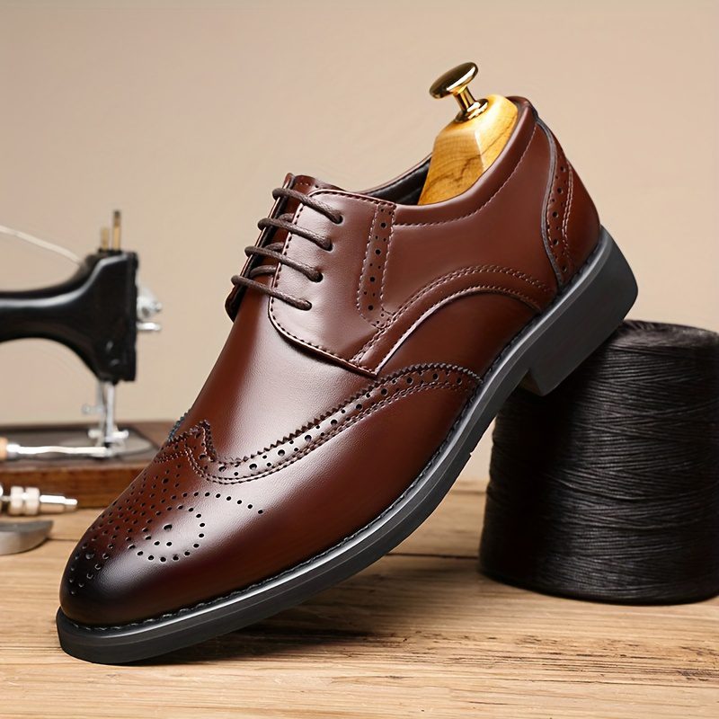 2025 Spring/Summer New Men'S Business Versatile Banquet Wedding Shoes Men'S Versatile Formal Wear Brogue Fashion Trendy Shoes - Image 9