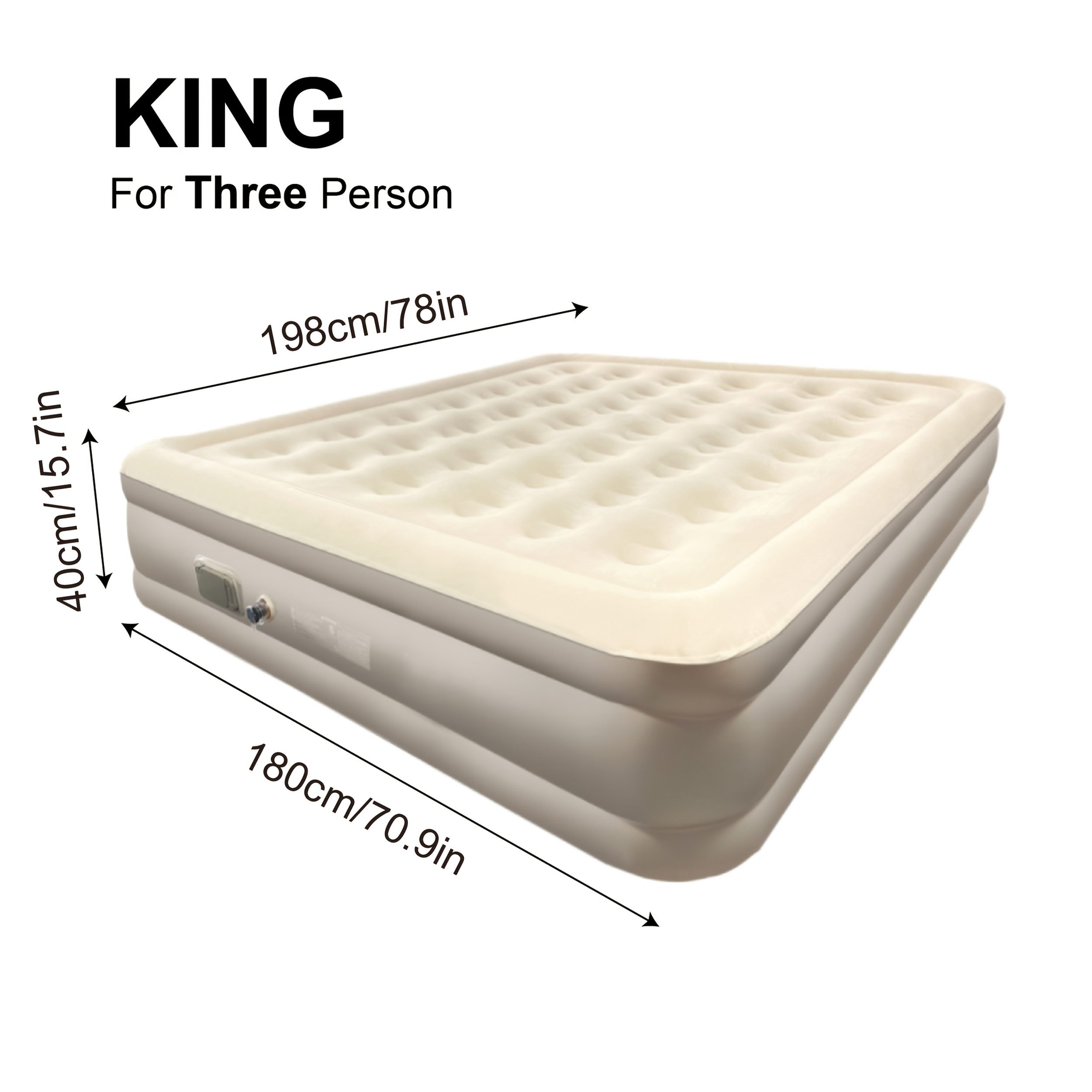 Double Outdoor Self-Inflating Air Mattress with Built-in Automatic Pump, 17-Inch Thickened, Comfortable Flannel Surface, Multi-Functional Inflation Valve, Suitable for RV, Camping, Beach, Indoor Bedroom Use, Includes Repair Kit and Storage Bag - Image 9