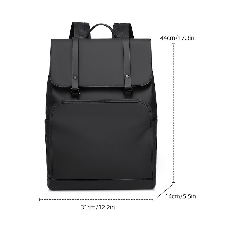New Casual Backpack for Men and Women, Laptop Double Shoulder Bag, Versatile and Stylish, High-Appearance Student School Bag, Black Commuter Backpack - Image 3
