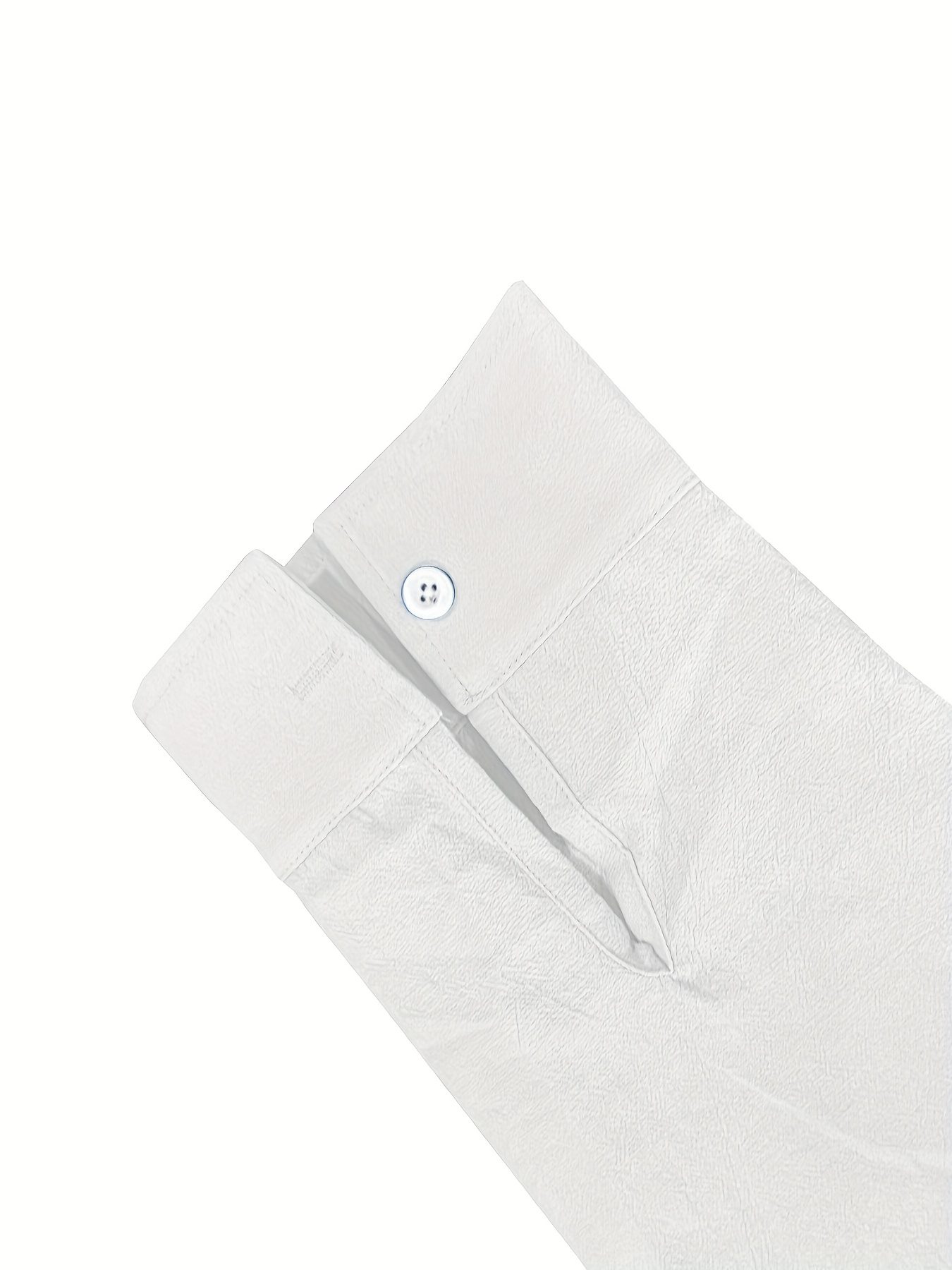 5pcs Men'S Linen Button-Up Shirts - Solid Color Long Sleeve with Chest Pockets, Breathable & Comfortable for Beach Vacations, Casual Outings, and Date Nights, Vacation Clothing | Classic Collar Shirt | Nonstretch Fabric, Casual Shirts For Men, Dress Shirts For Men, Linen Shirt Men, Mens Long Sleeve Shirts, Mens Shirts Long Sleeve, Shirts For Men Long Sleeve, White Shirt Men Long Sleeve, White Long Sleeve Shirt Men - Image 5