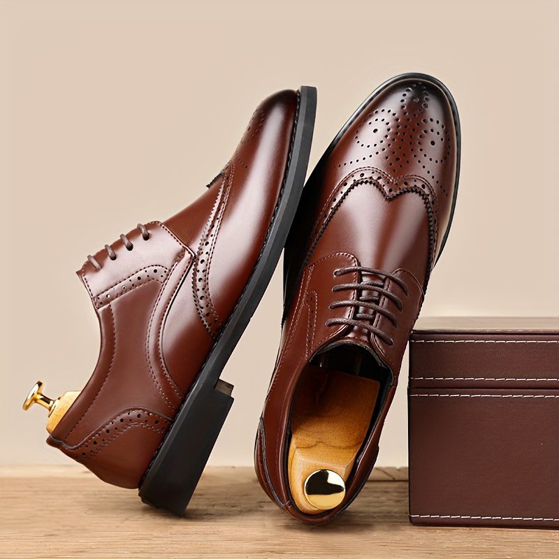 2025 Spring/Summer New Men'S Business Versatile Banquet Wedding Shoes Men'S Versatile Formal Wear Brogue Fashion Trendy Shoes - Image 4