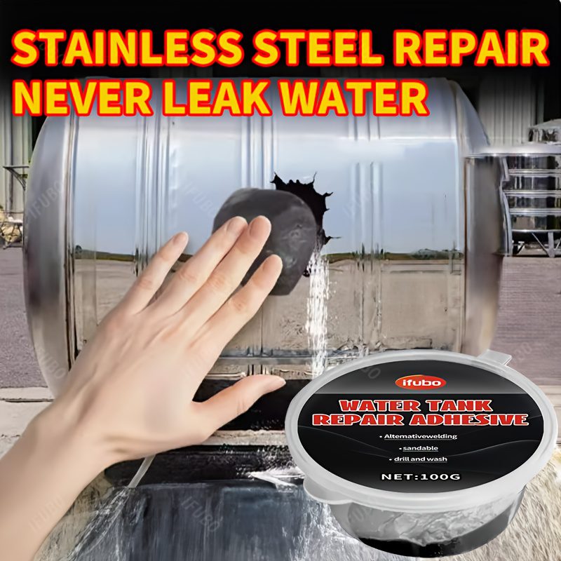 Water Tower Leakage - Special Adhesive for Sealing Leaks, Stainless Steel And Plastic Water Leak Repair Agent, Patching Paste for Grain Storage Bins with Holes. Prevents Small Animals from Stealing Food. Car Radiator Leak Sealant - Image 6