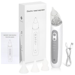 Electric nasal suction with music, 3 nozzles, white