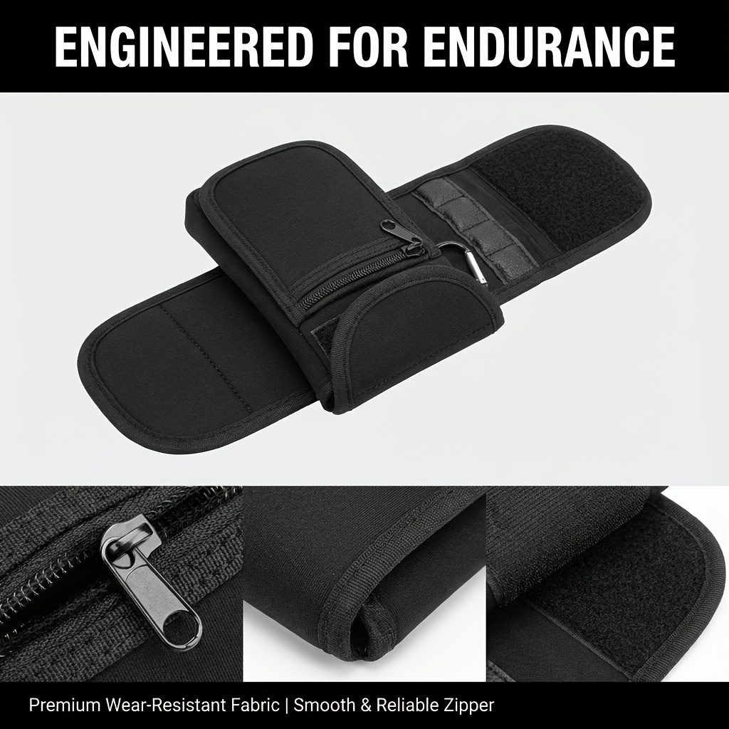 Magnetic Water Bottle Sleeve Pouch Magnetic Water Bottle Holder Multi Purpose Magnetic Bag for Gym Office & Travel Smartphones, Keys, Cards - Hands-Free Workout Mount for Treadmills, Benches, Equipment - Essential Fitness Storage Pouch - Image 2