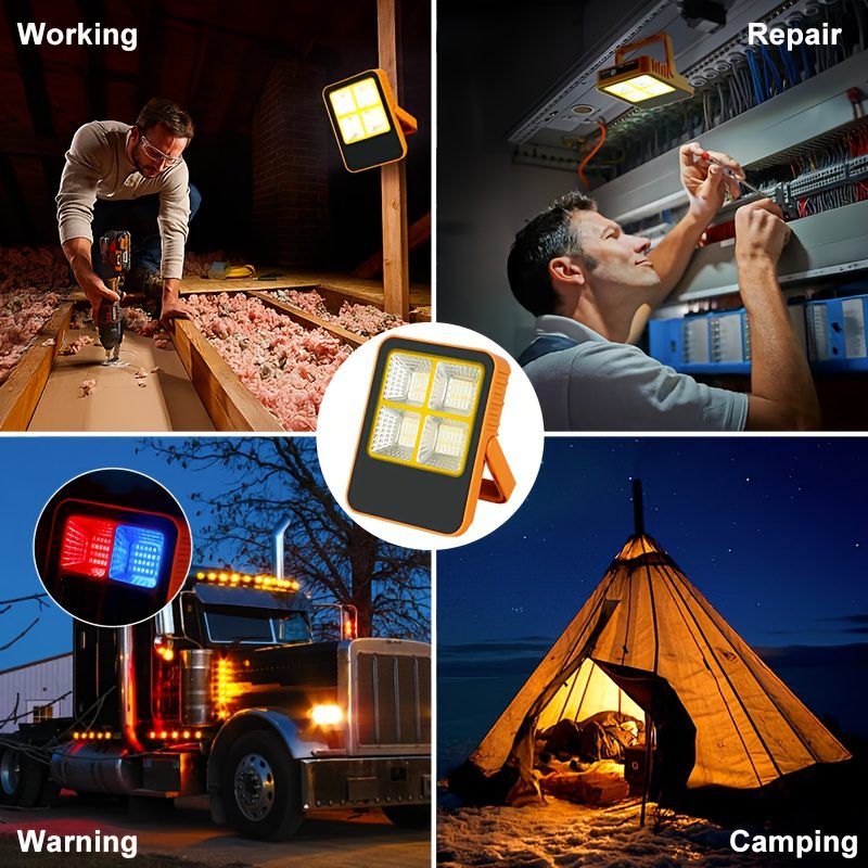 Portable Charger & Flashlight with USB Fast Charging, 1200mAh Solar Camping Light, 5 Lighting Modes, Emergency Power Bank Suitable for Outdoor, Hiking, Power Outages, Compatible with Smartphones & Tablets - Image 4