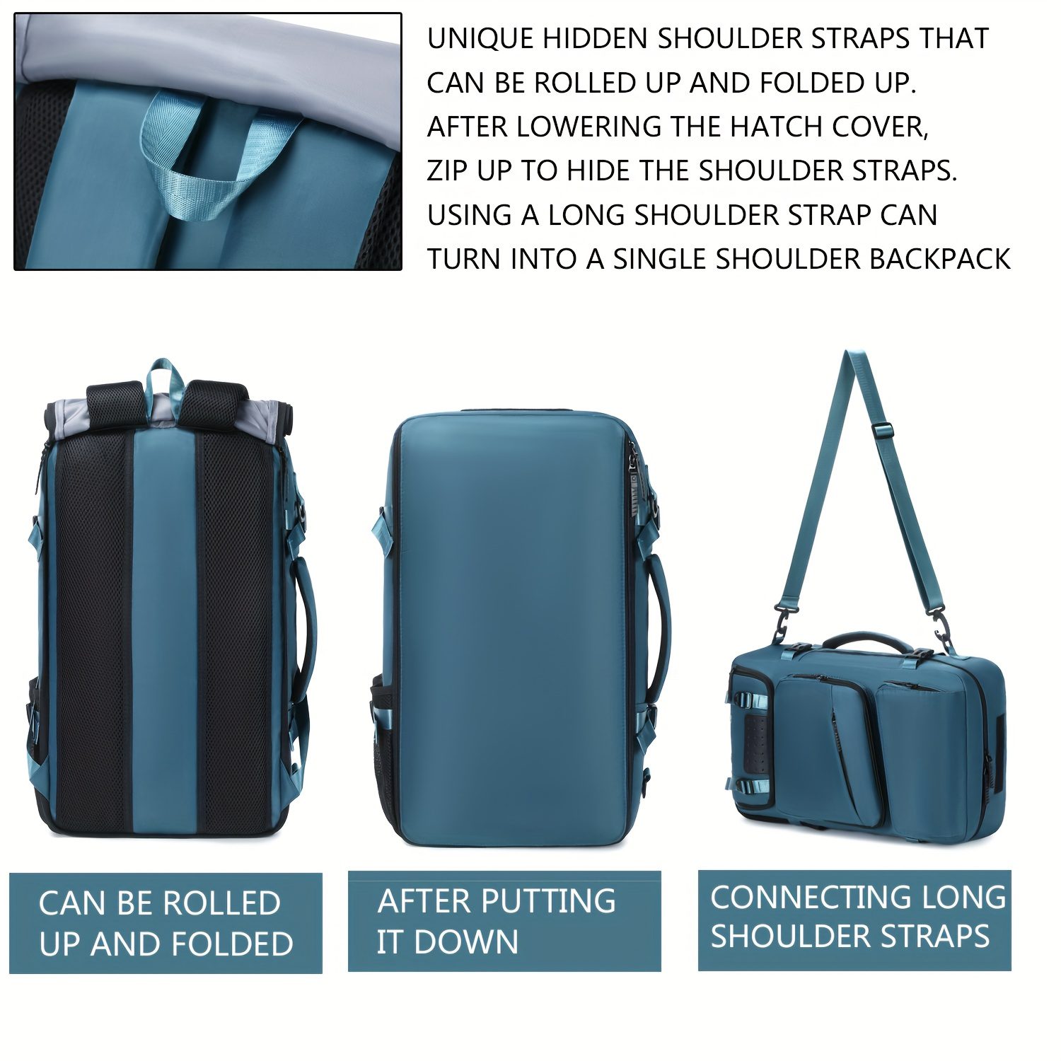 Men'S 39.62cm Laptop Backpack with Airline-Approved TSA Lockable Zipper Closure, 39.62cm Laptop Compartment & 39.62cm Tablet Sleeve - Heavy-Duty Travel Backpack with Padded, Adjustable Shoulder Straps, Shoe Storage & Luggage Strap - Ideal For Business - Image 10
