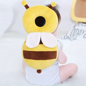 Baby Head Protection Pillow for 0-3 Years - Cute Bee & Bumblebee Design Soft Anti- Collar, Head Guard with Plush-like, Learning to Sit/Stand, Breathable Polyester for & ( to 3 Years)