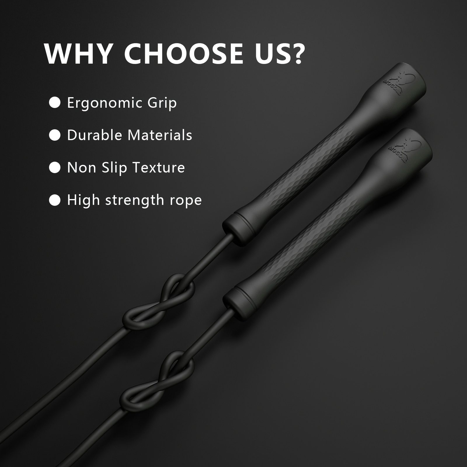 1 Set of MOGOLD Fitness Boxing Jump Rope, Adjustable Rope Length, Universal Sports Chain, Anti-Knot - Image 3