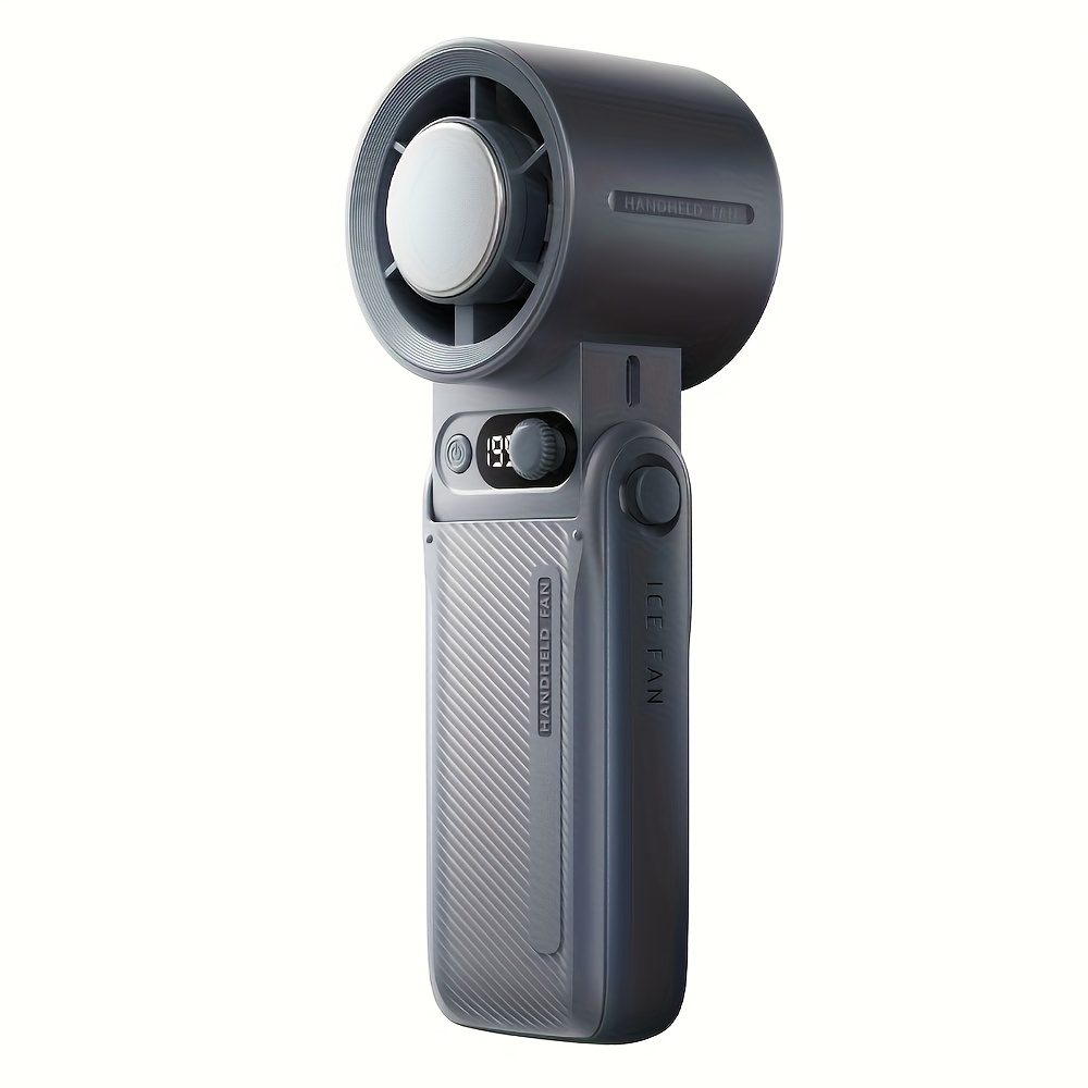 Portable electric fan, rechargeable handheld fan, 6000mAh, with ice pack, 199 speed handheld turbo fan, with digital display screen - quiet, suitable for outdoor, family, and outdoor travel. - Image 5