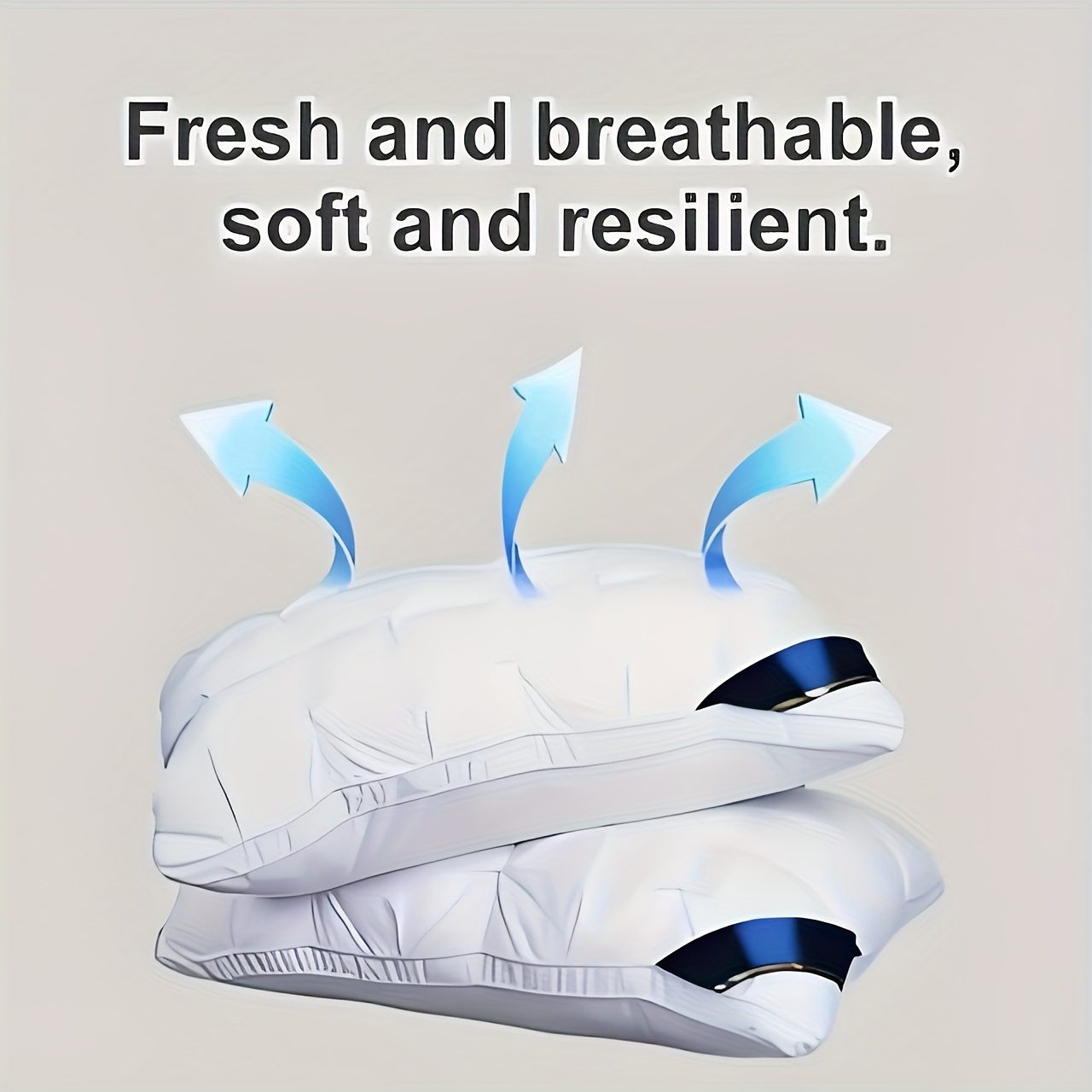 2/1pc Luxury 5-Star Hotel Quality - Deep Sleep Neck Support, High-Density Non-Drooping All-Season with Satin Cover, 100% Polyester Filling, Hand Wash & Vacuum Compression Packaging for Home Decor - Image 4