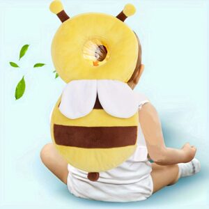 Baby Walking Head Protection Pillow, Anti-Fall Cushion for Learning to Walk, Breathable Head Protection Pad, Little Bee Head Protection Hat