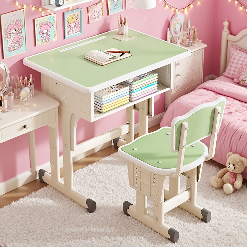 Set of 2 Adjustable Desks And Chairs for Middle School Students, Suitable for Home Use, Ideal for Study And Writing - Image 6