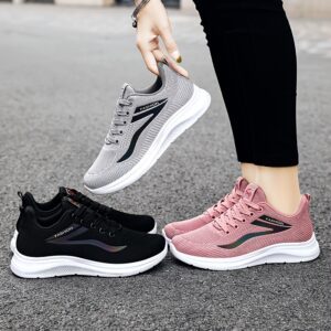 Women'S Shoes Autumn New Foreign Trade Women'S Shoes Casual Large Size Mother Shoes Fly Woven Socks Shoes Soft Bottom Sports Shoes Women, Women Shoes, Sneakers