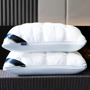 High-quality Pillow from a Luxury 5-star Hotel, Designed for Deep Sleep. Features a Durable High-pillow Core Suitable for All Seasons, with a Hypoallergenic Polyester Pillowcase That Is Machine Washable. Ideal for Bedrooms, RVs, and Other Spaces