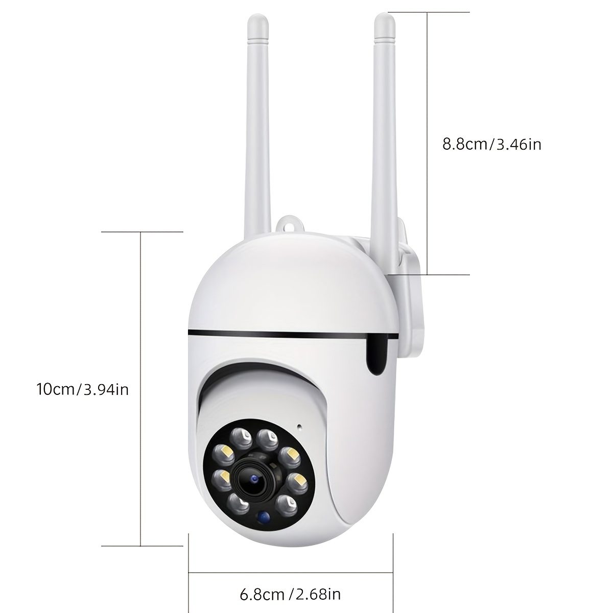 4-Pack Full HD WiFi IP Smart Security Cameras, 1080P Surveillance System with Integrated PTZ Control, AI Motion Detection, Full-Color Night Vision, Two-Way Audio, and 2.4GHz High-Speed WiFi Connection - Image 2