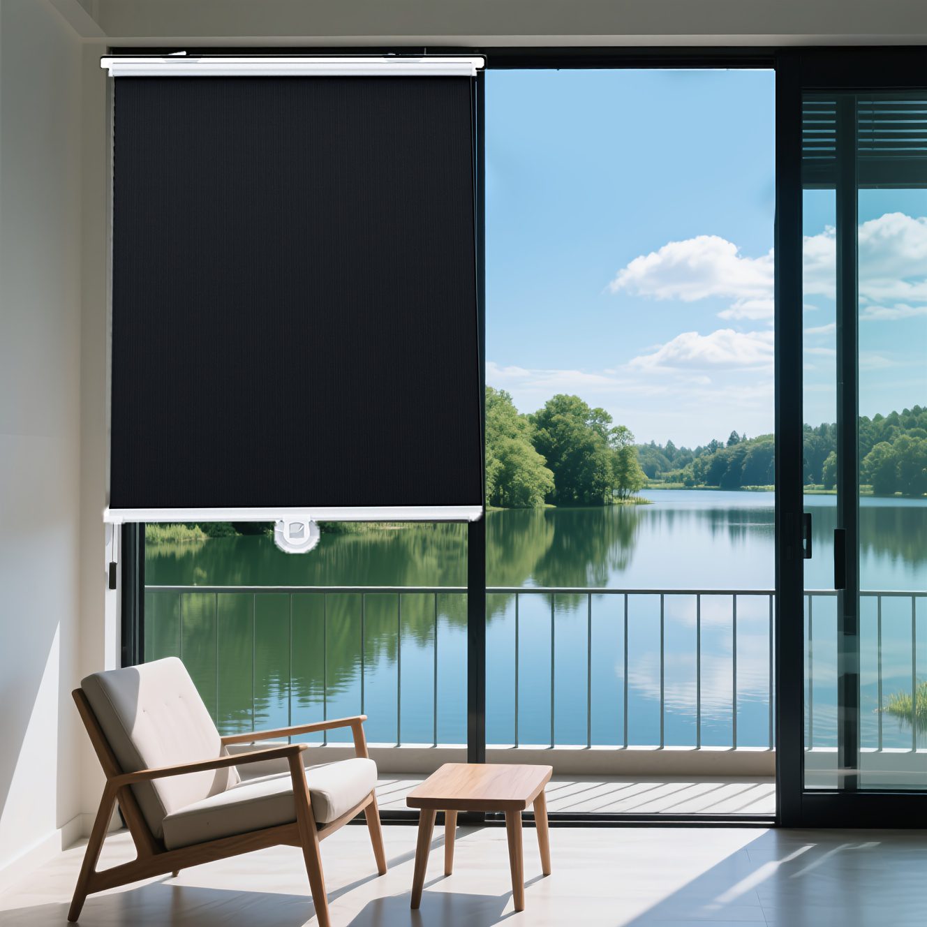 2pcs No-Drill Retractable Blackout Curtains, UV Protection Thermal Insulation Window Shades for Office Balcony Kitchen Use, Privacy and Cooling Decorative Home Accessories - Image 14