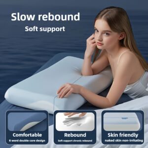Introducing a New Type of Dual-Core Deep Sleep Pillow Designed for Neck Support with a Slow Rebound Feature. This Hotel-Quality Adult Pillow Core Is Made from Highly Elastic And Breathable Materials