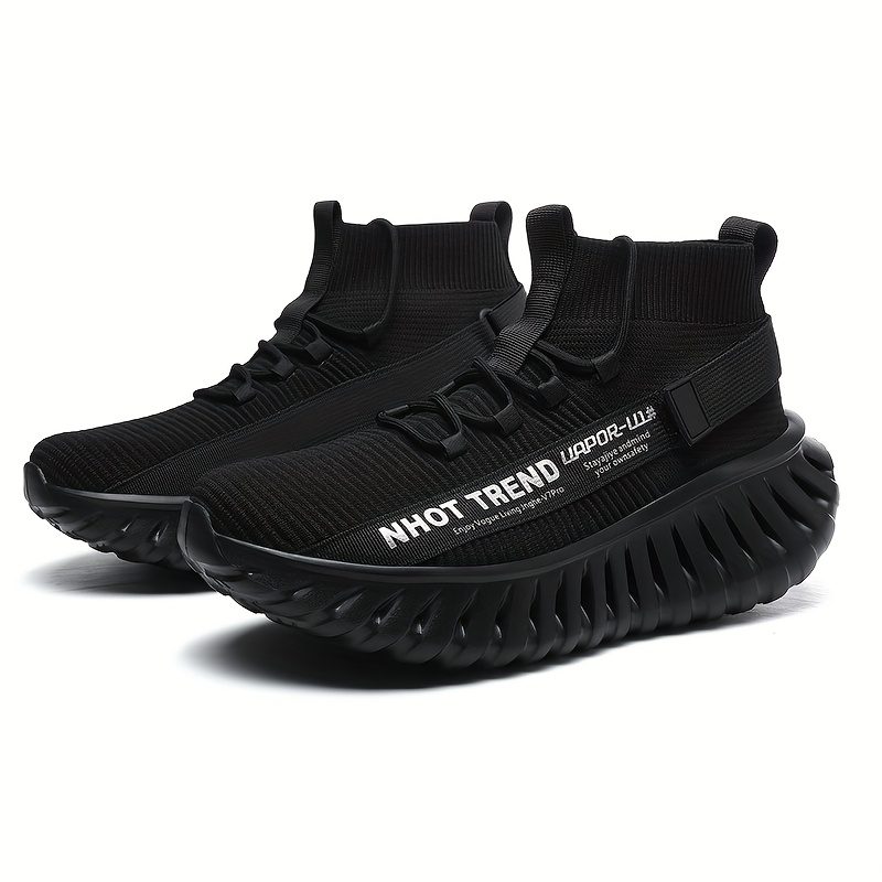 Men's Lightweight Sneakers - Non-Slip MD Sole, Breathable Sneakers for Gym, Running, Walking - All-Day Comfort Slip/resl Closure - Neon Yellow & Black Accent - Casual & Formal Shoes - Durable Lightweight Design for Everyday & Special Events, Outdoor Walking, Sporty Look, Supportive Sole, Versatile Footwear, Fitness Enthusiasts - Image 11