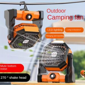 Multifunctional Outdoor Fan, Quickly Cools Down in Summer, Essential Tool for Holiday Travel, Lighting, USB Charging, 7800Mah Lithium Battery Life, First Choice for Camping
