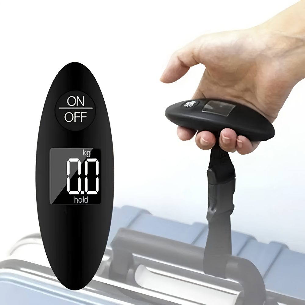 1pc Portable Digital Luggage Scale for Travel, Hanging Baggage Scale, Suitcase Weight Scale up to 40kg, Digital Display, Flexible and Sturdy Strap, Black (Batteries Not Included), Gift for Men and Fathers