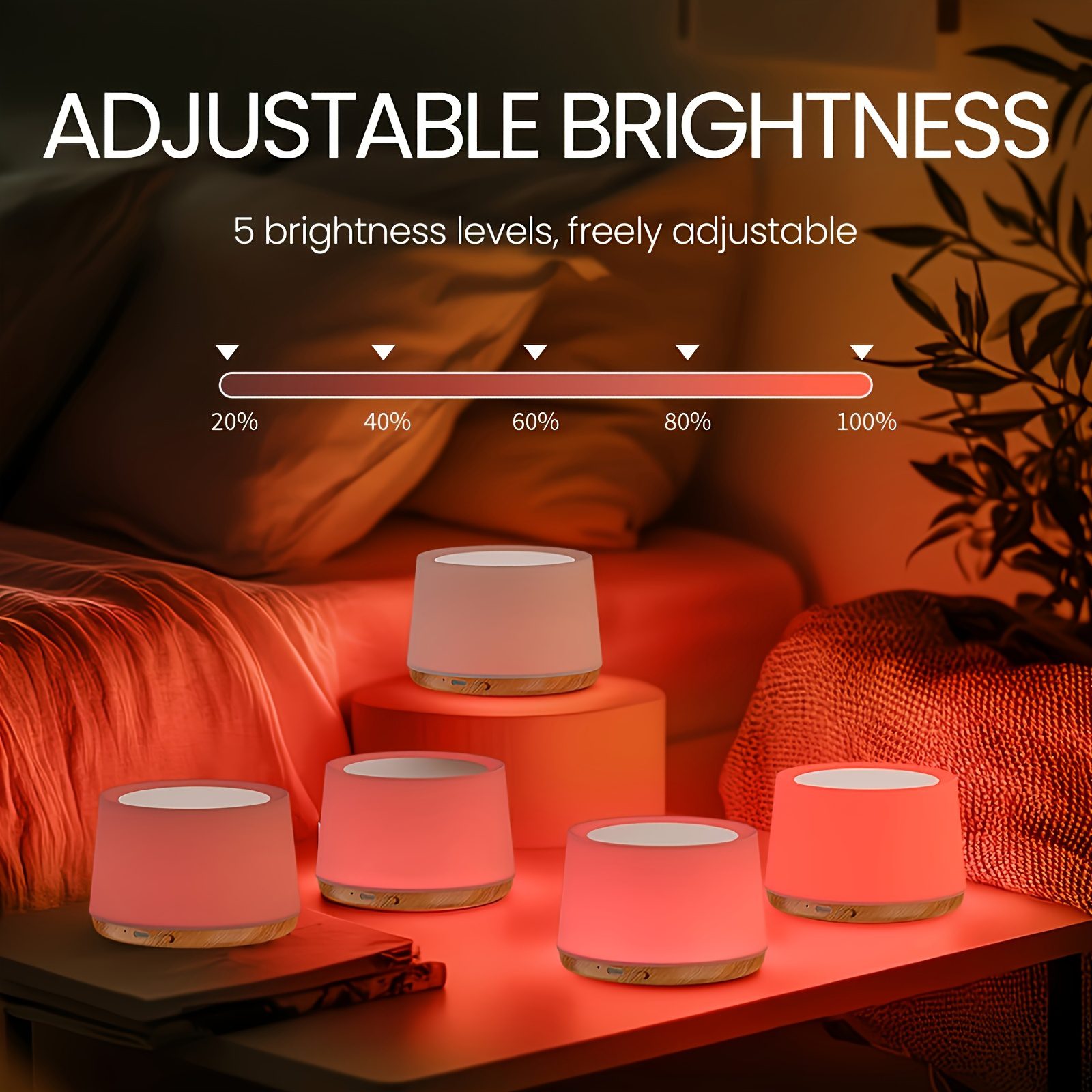 Lihangstar Touch-Sensitive Smart Lamp, a Brand New Touch Bedside Lamp, Night Light/Table Lamp, Adjustable Brightness And Color Night Light, USB Rechargeable/Suitable for Bedroom, Living Room, Parties, Desktop, Birthday Gift Ambient Light - Image 9