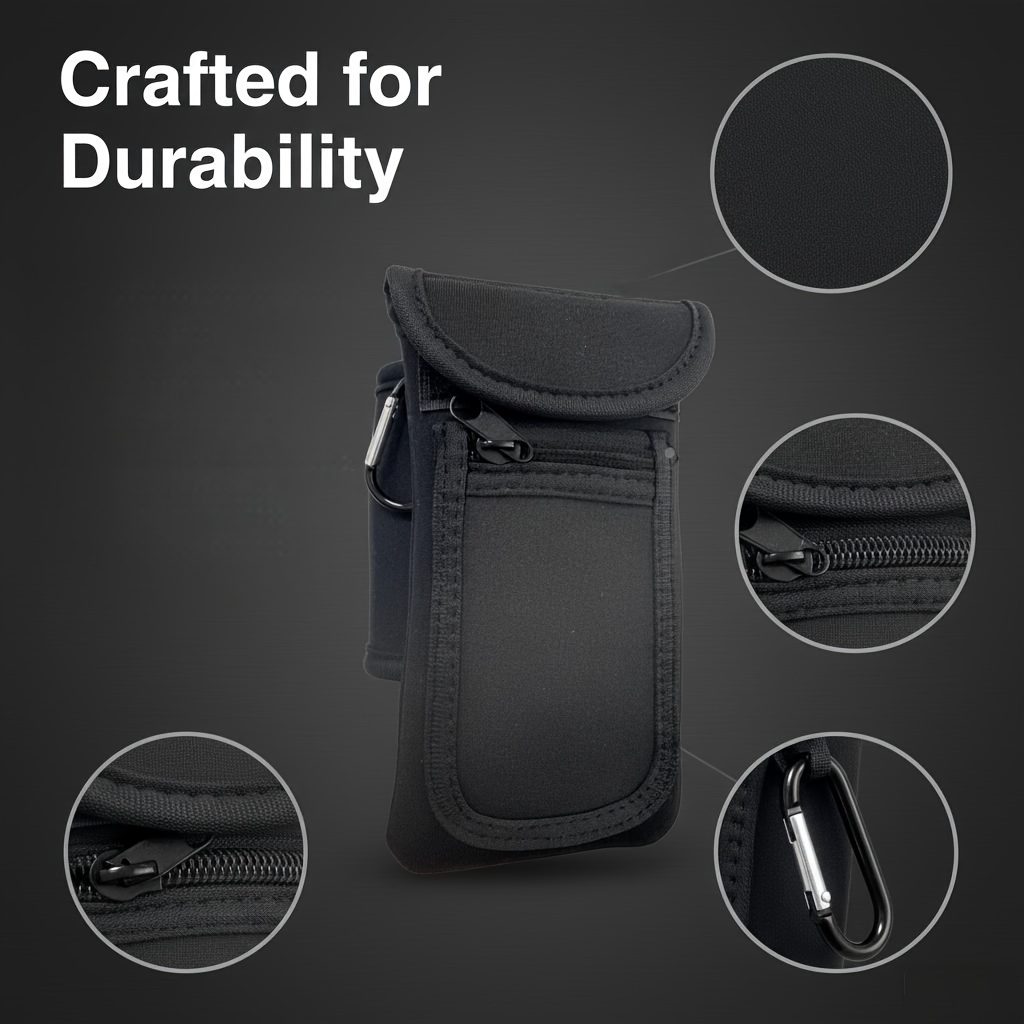 Magnetic Water Bottle Sleeve Pouch Magnetic Water Bottle Holder Multi Purpose Magnetic Bag for Gym Office & Travel Smartphones, Keys, Cards - Hands-Free Workout Mount for Treadmills, Benches, Equipment - Essential Fitness Storage Pouch - Image 5