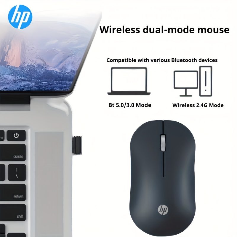 HP Wireless Dual-Mode Mouse, Silent, 3-Level Adjustable, 1600DPI High Precision, Ambidextrous, for Desktop PC And Laptop Gaming Business Office - Image 12