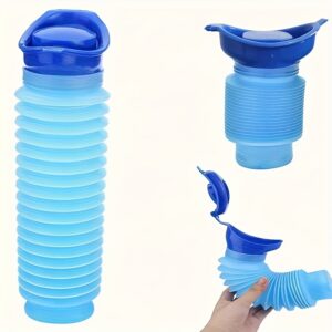 Portable Collapsible 750Ml Emergency Toilet - Compact Lightweight Design, Ideal for Camping, Travel, Concerts, Festivals - Durable Plastic Unisex