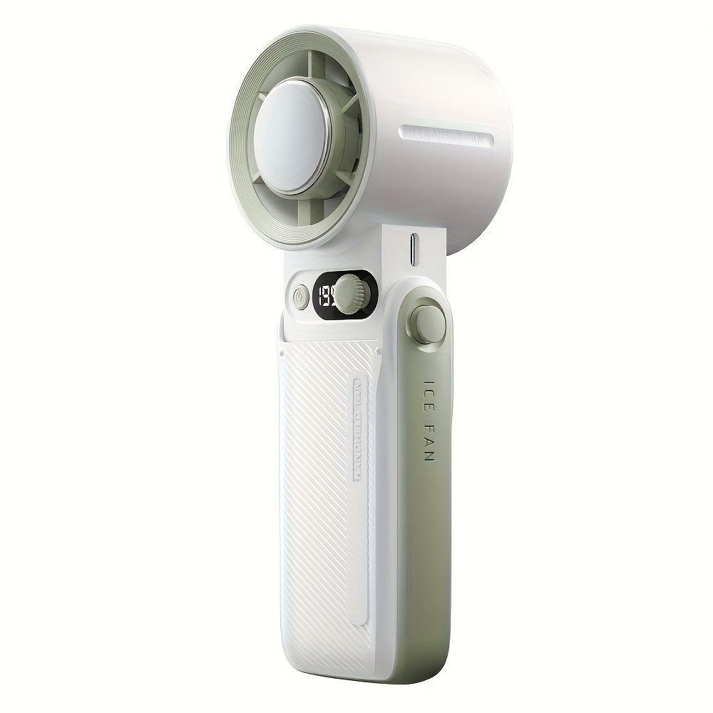 Portable electric fan, rechargeable handheld fan, 6000mAh, with ice pack, 199 speed handheld turbo fan, with digital display screen - quiet, suitable for outdoor, family, and outdoor travel. - Image 3