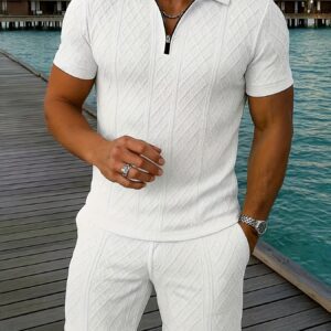 Men's Summer Casual Sport Short Sleeve Shorts Set