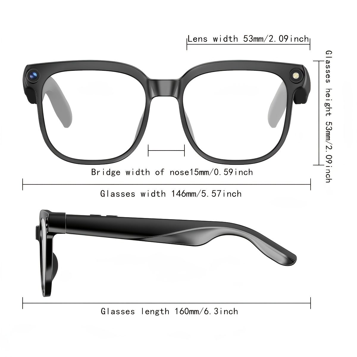 Smart Glasses Equipped with AI for Real-Time Translation And Object Identification, Featuring Open-Ear Audio, a Lightweight Design, And Up to 8 Hours of Battery Life, Perfect for Daily Use, Work, Travel - Image 2