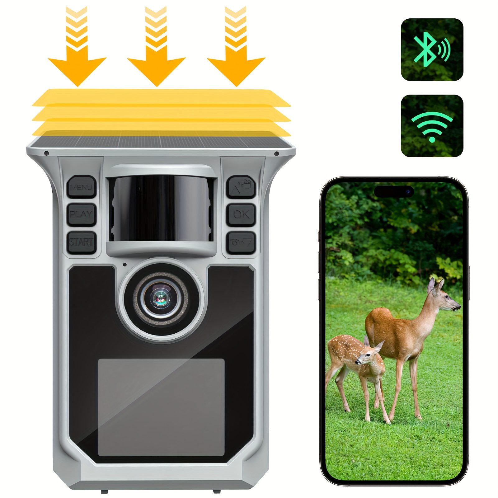 Wifi Trail Camera 4K 48MP Built-In 5000Mah Battery Suitable with Ip67 Waterproof 0.2S Trigger Speed for Wildlife, Security, And Surveillance 130-Degree Wide-Angle Lens - Image 3
