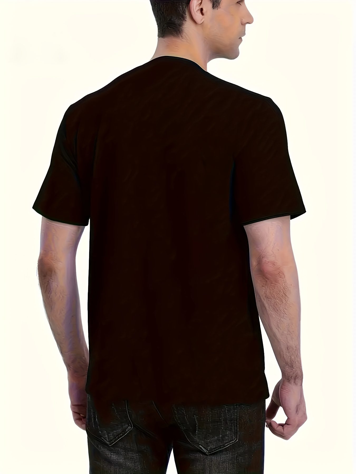 Fashionable Men's Casual T-Shirt with Kangaroo Pocket, Breathable Polyester Fiber, Crew Neck, Short Sleeves, Summer Casual Wear - Image 3